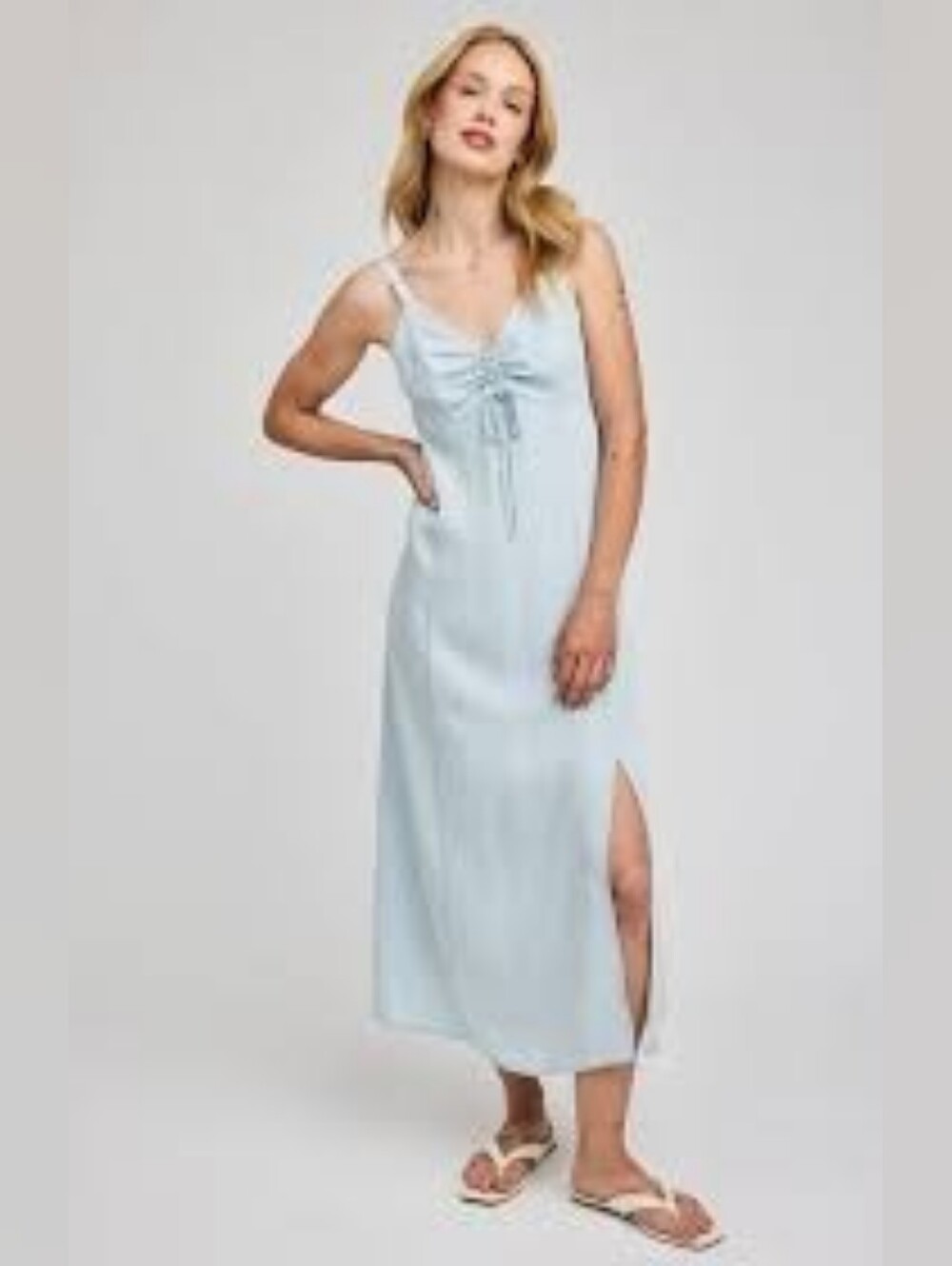 Light Blue Midi Dress